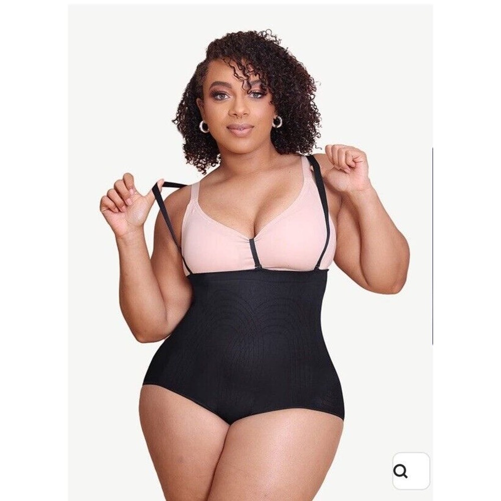 SHAPELLX Women's PowerConceal Seamless High-Waisted Shaper Black Size XL/2XL